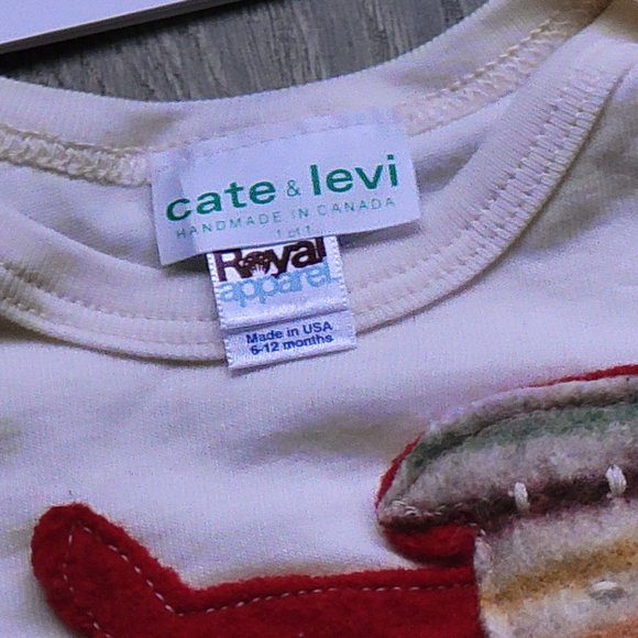 CATE & LEVI Organic Onesie - Baby - Made in Canada NEW NWT 6-12 mo Dog - Picture 5 of 5